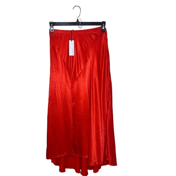 Michael Stars Dresses & Skirts - Michael Stars Desi Asymmetrical Satin Skirt RED  XS NEW Retail $178